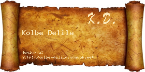 Kolbe Delila névjegykártya